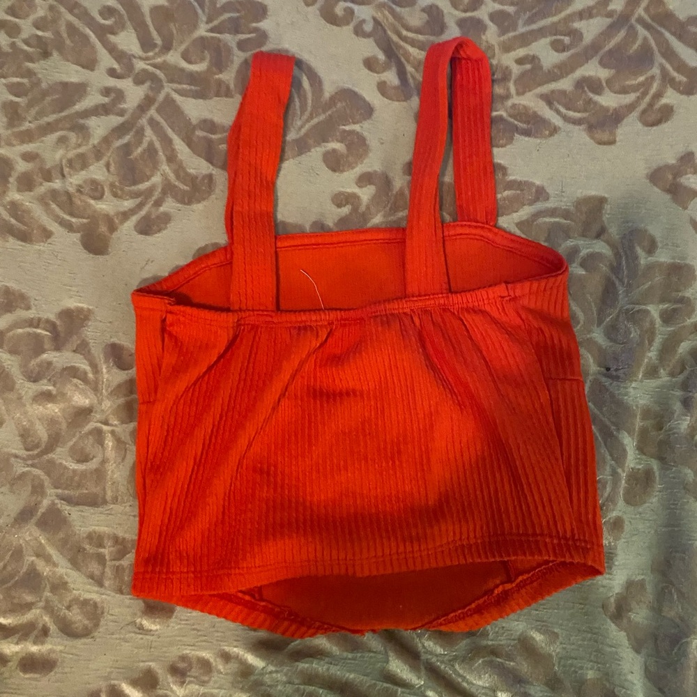 Red Cropped Tank Top